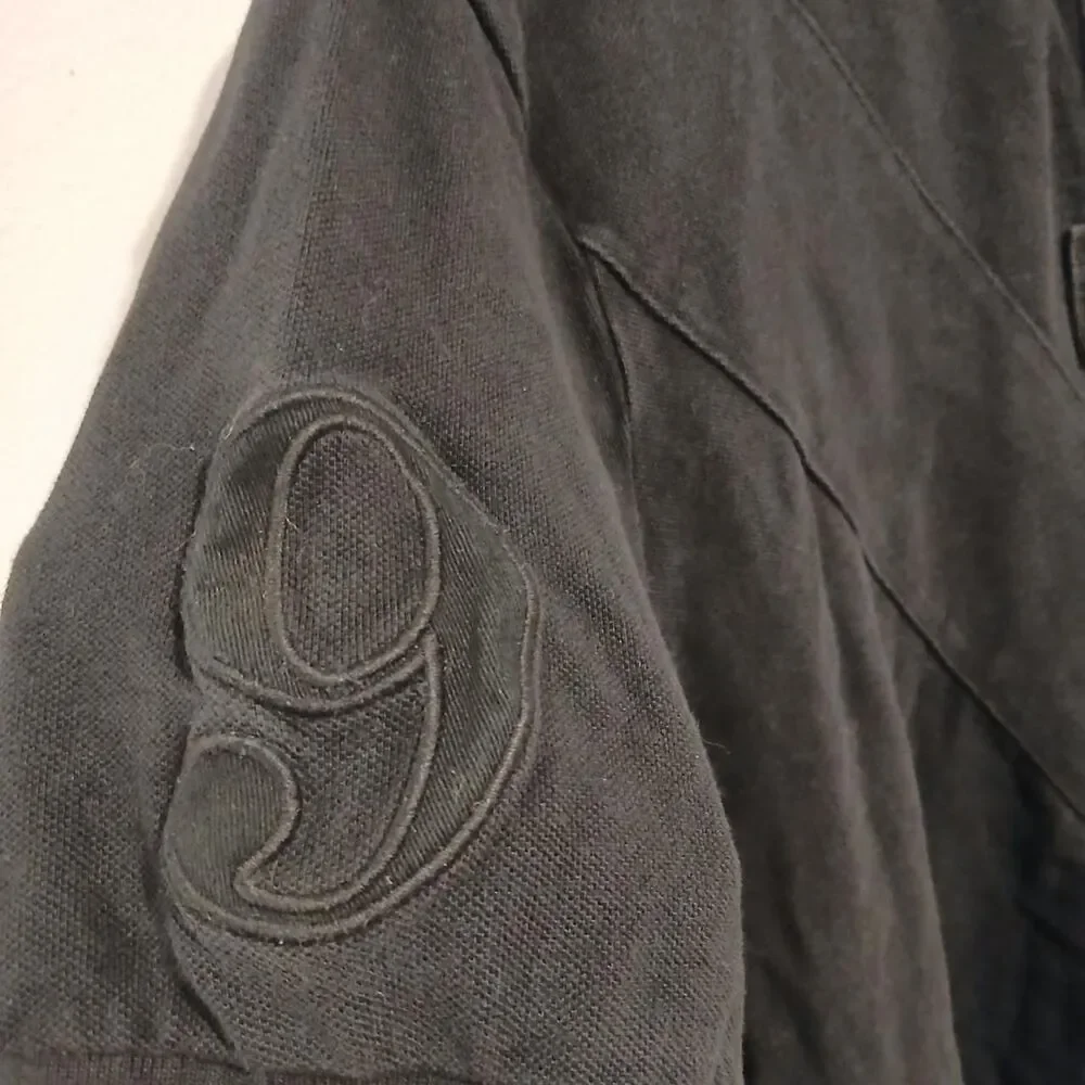 Polo Ralph Lauren All Black Men's Polo Shirt XXL Patches Oversized Logo